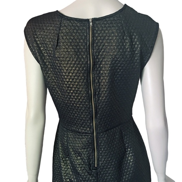 𝅺Collective Concepts Stitch Fix Helma Dress Gold Black Quilt Textured - Picture 8 of 12